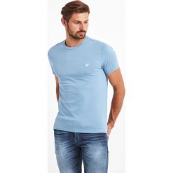 T-SHIRT EMPORIO ARMANI SWIMWEAR. T-shirty męskie Emporio Armani Swimwear, xl, bez wzorów, eleganckie, bez kołnierzyka. Za 219,00 zł.
