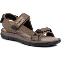Sandały LANETTI - MSS20117-03 Beige. Pomarańczowe klapki męskie Lanetti, z materiału, bez zapięcia. Za 99,99 zł.