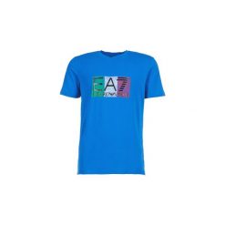 T-shirty z krótkim rękawem Emporio Armani EA7 TRAIN GRAPHIC. Niebieskie t-shirty męskie marki Emporio Armani EA7, s, bez wzorów, bez kołnierzyka, krótkie. Za 239,20 zł.