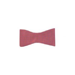 Czerwona mucha wiązana w kwadraty W93. Czerwone muszki męskie Modini Moda Męska, na co dzień, bez wzorów, z tkaniny, eleganckie. Za 67,50 zł.