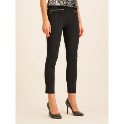 Spodnie materiałowe MICHAEL Michael Kors Hutton MS83GZU4BB. Czarne spodnie damskie MICHAEL Michael Kors, z elastanu. W wyprzedaży za 379,00 zł.
