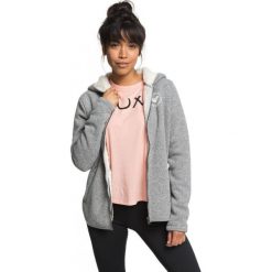 ROXY bluzaSuper Cosy Fl A J Otlr Ktah Charcoal Heather M. Szare bluzy sportowe damskie Roxy, m, bez wzorów, bez rękawów, z kapturem. W wyprzedaży za 269,00 zł.