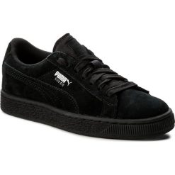 Sneakersy PUMA - Suede Jr 3551105 21 Black/Puma Silver. Czarne trampki chłopięce marki Puma, z materiału, na sznurówki. Za 269,00 zł.