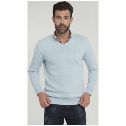 Sir Raymond Tailor Sweter Męski Tour M Jasnoniebieski. Szare swetry klasyczne męskie Sir Raymond Tailor, m, z bawełny. Za 145,00 zł.