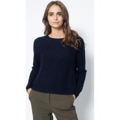 Kaszmirowy sweter w kolorze granatowym. Niebieskie swetry damskie Just Cashmere, xxl, bez wzorów, z kaszmiru, bez rękawów, bez kaptura. W wyprzedaży za 349,95 zł.