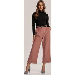 Różowe Spodnie Culottes Harelnila. Różowe spodnie damskie Renee, s, bez wzorów, z tkaniny. Za 139,99 zł.