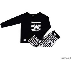 Zestaw czarna bluza + spodnie w zebry / BUGZY. Czarne bluzy chłopięce rozpinane marki Pakamera, z motywem zwierzęcym, z dzianiny, z długim rękawem, długie. Za 119,00 zł.