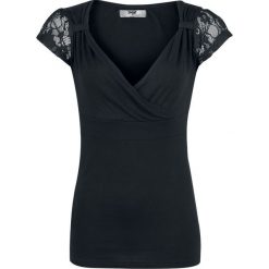 Bluzki damskie: Black Premium by EMP Lace V-Neck Koszulka damska czarny