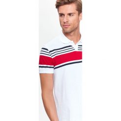 T-SHIRT POLO MĘSKI Z PANELEM W PASKI. Czarne koszulki polo marki Top Secret, m. Za 39,99 zł.