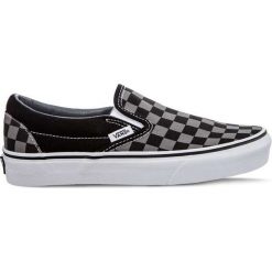 Wsuwane Komfortowe Trampki w Deseń Vans Classic Slip on BPJ. Szare trampki i tenisówki damskie Molly.pl, bez wzorów, z gumy, bez zapięcia. Za 259,00 zł.