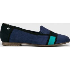 Tamaris - Baleriny. Niebieskie baleriny damskie Tamaris, bez wzorów, ze skóry, bez obcasa. Za 219,90 zł.