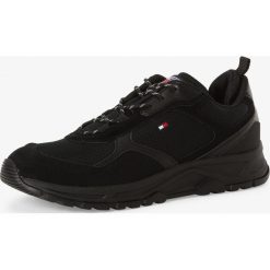 Tommy Hilfiger - Tenisówki męskie z dodatkiem skóry – Fashion Mix, czarny. Czarne trampki męskie TOMMY HILFIGER, bez wzorów, ze skóry, sportowe, bez zapięcia. Za 539,95 zł.