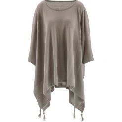 Swetry damskie: Sweter poncho z dłuższymi bokami bonprix brunatny