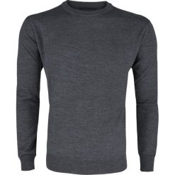 Sweter Tru Trussardi Dark Grey. Szare swetry męskie m, bez wzorów, klasyczne, z klasycznym kołnierzykiem, bez kaptura. Za 169,00 zł.