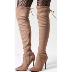 Khaki Kozaki Ohio. Czarne buty zimowe damskie marki bonprix, z aplikacjami, na obcasie. Za 109,99 zł.