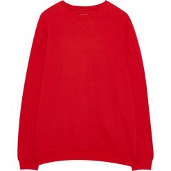 Bluza basic z okrągłym dekoltem. Białe bluzy męskie rozpinane marki Pull&Bear, m. Za 34,90 zł.