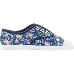 Trampki w kwiaty 26-39. Szare buty dziewczęce sportowe marki La Redoute Collections, w kwiaty, z materiału. Za 64,64 zł.