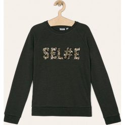 Blukids - Bluza dziecięca 140-170 cm. Szare bluzy dziewczęce Blukids, z aplikacjami, z bawełny, bez rękawów, bez kaptura. Za 39,90 zł.
