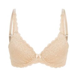 Cellbes Biustonosz push-up Dolly beżowy female beżowy 95A. Brązowe biustonosze sportowe damskie Cellbes, s, w koronkowe wzory, z koronki. Za 119,00 zł.