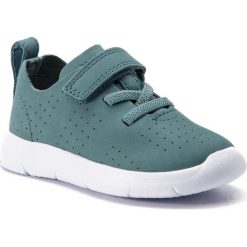 Sneakersy CLARKS - Ath Elite T 261413166 Teal Nubuck. Zielone trampki chłopięce Clarks, na rzepy. Za 199,00 zł.