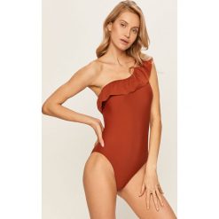 Pieces - Strój kąpielowy. Brązowe stroje kąpielowe damskie Pieces, s, bez wzorów, z elastanu. Za 169,90 zł.