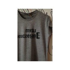 Myśli nieuczesane. Szare t-shirty damskie Kurdemol, s, bez wzorów, z dresówki, z dekoltem na plecach. Za 78,00 zł.
