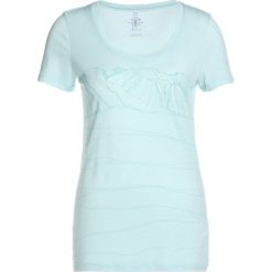 Icebreaker TECH LITE SCOOP PATHS Tshirt z nadrukiem dew. Niebieskie topy sportowe damskie marki Icebreaker, l, z nadrukiem, z wełny. Za 299,00 zł.