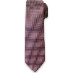 Krawat Męski w Drobne Kwadraciki, Figury Geometryczne - 6 cm - Alties, Różowy KRALTS0101. Czerwone krawaty męskie Alties, w geometryczne wzory, z tkaniny, eleganckie. Za 39,00 zł.