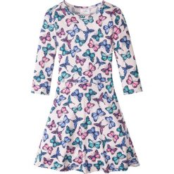 Sukienka shirtowa dziewczęca, bawełna organiczna bonprix bladoróżowy z nadrukiem. Różowe sukienki dziewczęce bonprix, z nadrukiem, z bawełny, bez rękawów, midi. Za 49,99 zł.