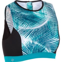Góra kostiumu kąpielowego CARLA BONDI damska. Niebieskie t-shirty damskie OLAIAN, bez wzorów, z elastanu, bez rękawów. Za 79,99 zł.