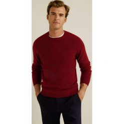 Mango Man - Sweter Bulky. Brązowe swetry klasyczne męskie Mango Man, l, z dzianiny, z okrągłym kołnierzem. Za 199,90 zł.
