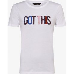 ONLY - T-shirt damski – Onyemma, biały. Białe t-shirty damskie ONLY, s, z napisami, bez kołnierzyka. Za 69,95 zł.