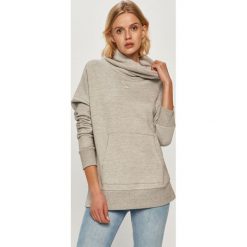 Reebok - Bluza. Szare bluzy damskie Reebok, s, bez wzorów, z elastanu, z długim rękawem, długie, z kapturem. Za 179,90 zł.