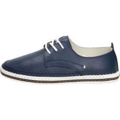 Półbuty damskie AMERICAN CLUB JK13 NAVY. Niebieskie buty sportowe damskie American CLUB, bez wzorów, ze skóry, sportowe. W wyprzedaży za 99,00 zł.