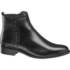 Botki damskie 5th Avenue czarne. Czarne botki damskie na obcasie marki 5th Avenue, z materiału, na zamek. Za 167,00 zł.