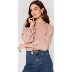 MANGO Sweter z bufiastym rękawem - Pink. Różowe bez kategorii Mango, z okrągłym kołnierzem. W wyprzedaży za 49,48 zł.
