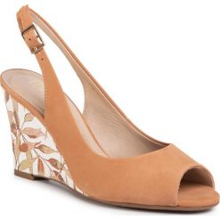 Sandały LORETTA VITALE - Gardenia 5554-203-237 Oak Ma. Pomarańczowe klapki damskie Loretta Vitale, bez wzorów, ze skóry, bez obcasa, na obcasie. Za 329,00 zł.