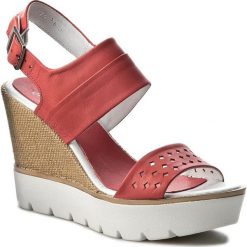 Espadryle SIMEN - 0524 K. Red. Czerwone espadryle damskie marki Simen, bez wzorów, ze skóry, bez obcasa, na obcasie. W wyprzedaży za 179,00 zł.