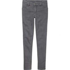 Dżinsy SKINNY bonprix szary denim. Szare spodnie dziewczęce bonprix, bez wzorów, z jeansu. Za 69,99 zł.