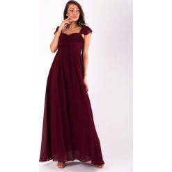 EVA&LOLA SUKIENKA OBERŻYNA 51006-1. Sukienki damskie EVA&LOLA, s, bez wzorów, bez kołnierzyka, bez rękawów. Za 167,59 zł.