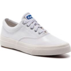 Tenisówki KEDS - Anchor WF58139 Solid White. Białe półbuty damskie Keds, na co dzień, bez wzorów, z gumy, bez obcasa, na płaskiej podeszwie, bez zapięcia. W wyprzedaży za 189,00 zł.