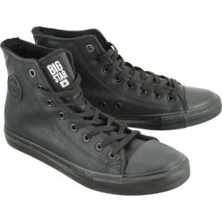 BIG STAR BB174315 czarny, trzewiki trampki męskie. Czarne buty sportowe męskie na sznurówki. Za 119,90 zł.
