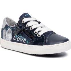 Sneakersy GEOX - J Gisli G. B J024NB 01002 CF4N4 M Navy/Turquoise. Niebieskie trampki chłopięce Geox, bez wzorów, ze skóry ekologicznej, na sznurówki. W wyprzedaży za 139,00 zł.