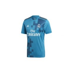 T-shirty z krótkim rękawem adidas Trzecia koszulka Real Madryt. Niebieskie koszulki męskie Adidas, xs, bez wzorów, bez kołnierzyka, z krótkim rękawem, krótkie. Za 399,00 zł.