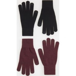 Rękawiczki do smartfona 2 pack - Bordowy. Czerwone rękawiczki damskie Reserved, bez wzorów. Za 29,99 zł.