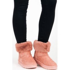 ŚNIEGOWCE Z KOKARDKĄ Caroline. Czerwone buty zimowe damskie BELLA PARIS. Za 78,90 zł.
