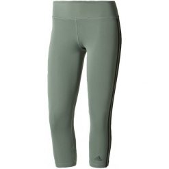 Adidas Legginsy d2m 3S3/4tigh Trace Green /Black S. Czarne legginsy sportowe damskie Adidas, s, w paski, z dzianiny. W wyprzedaży za 109,00 zł.