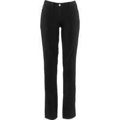 Spodnie ocieplane STRAIGHT bonprix czarny. Czarne spodnie damskie marki bonprix. Za 149,99 zł.
