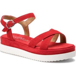 Sandały S.OLIVER - 5-28201-22 Lipstick Uni 513. Czerwone klapki damskie S.Oliver, bez wzorów, ze skóry, bez obcasa. W wyprzedaży za 189,00 zł.