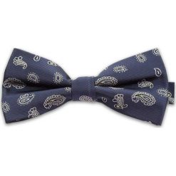 Granatowa Mucha, Wzór Paisley, Męska MUVRN0025. Niebieskie muszki męskie Vernon, w paski, eleganckie. Za 29,00 zł.